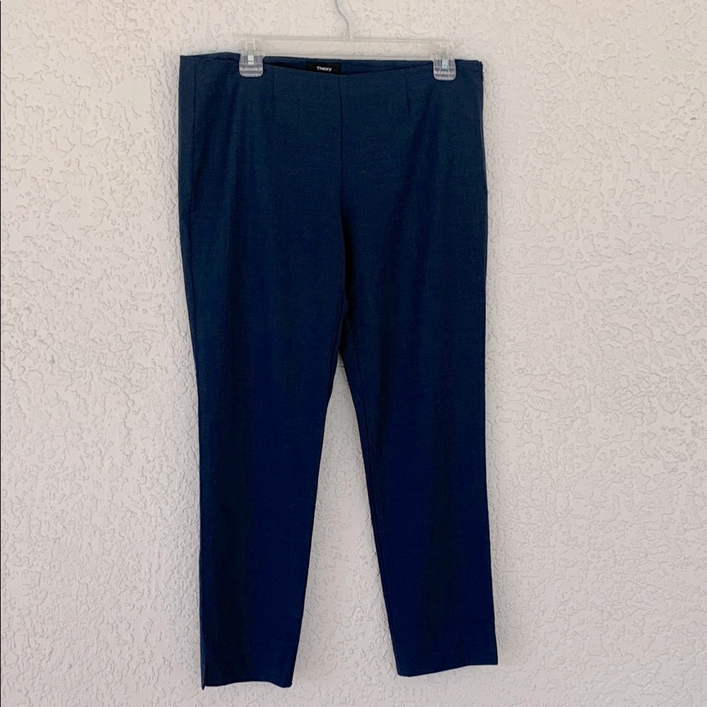 Theory lightweight navy blue pants size 8 size zipper